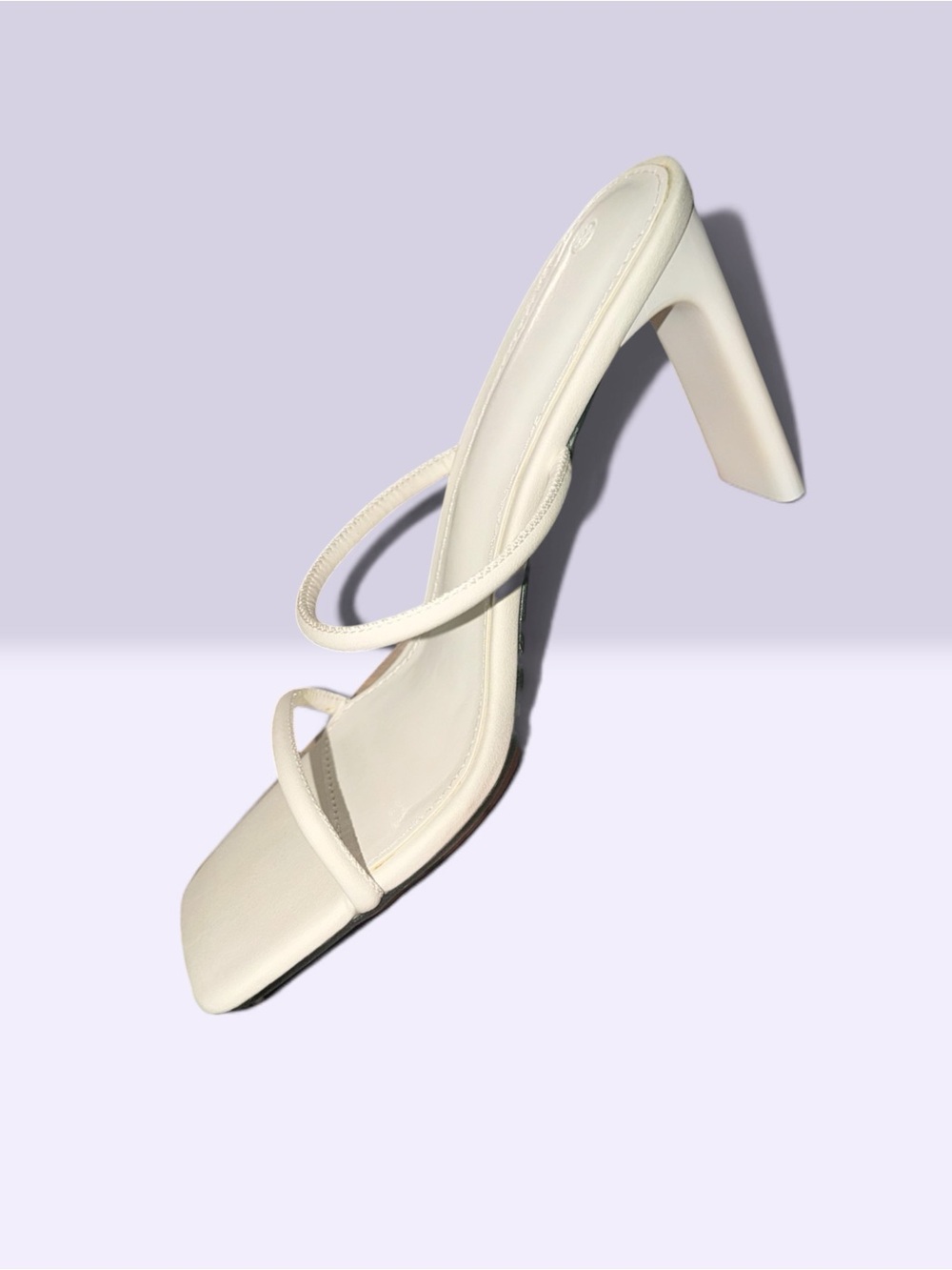 Minimalist White Strappy High Heel Sandal
